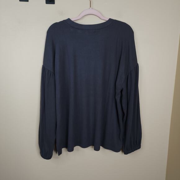 Madewell Plus Dreamiest Knit Long-Sleeve Tee in Gray Size 1X - Picture 5 of 8